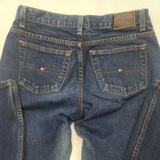 TOMMY HILFIGER Jeans Womens 30x29 Blue Flag Pockets Straight Leg Denim Preppy