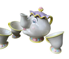 Disney Store Beauty  The Beast Mrs Potts China Tea TOY Set NEW IN BOX