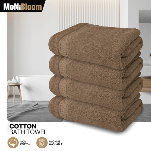 4Pcs 100% Cotton Ultra Soft Towels Set 27 x 54 Inches Large Bath Towel Quick Dry