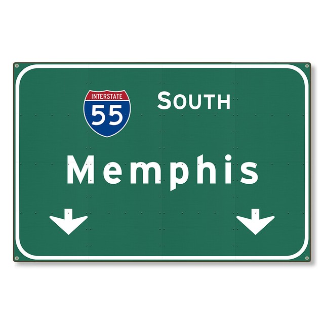 36x24 Metal Art Decor Memphis Tennessee STEEL Highway Sign Interstate I