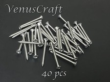  40 pcs Stainless Steel Long Guitar Neck Plate Mounting Bolts Screws
