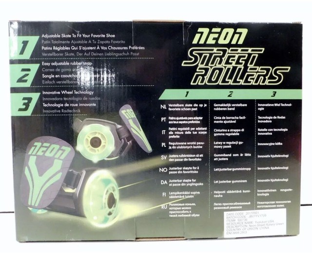Neon Street Rollers Yvolution Vert – Rollers Lumineux Néon Pour Street