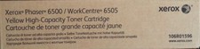 Genuine OEM Sealed Xerox 106R01596 Yellow Phaser 6500 WorkCentre 6505 Toner