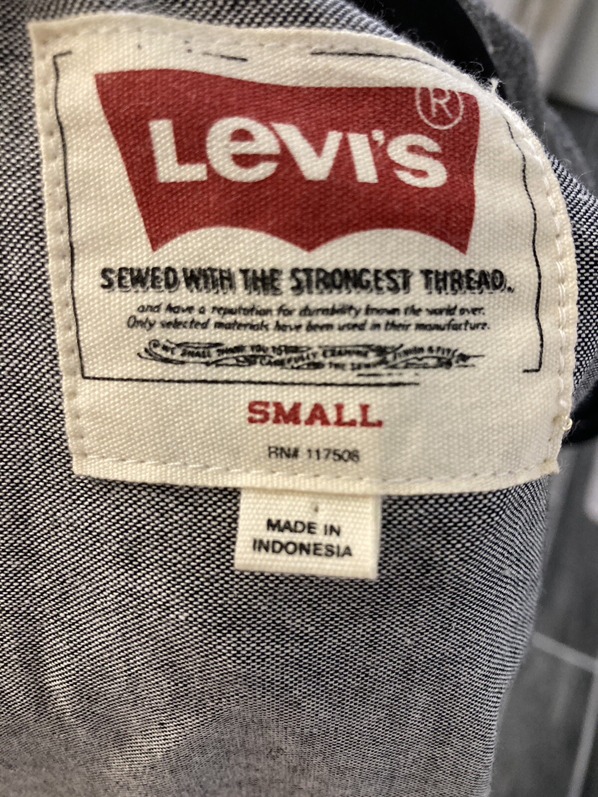 Levis Jacket Wool Blend Gray Heavy Button Front S… - image 7