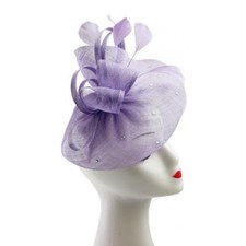 Womens Feather Flower Diamond Fascinator Headband Wedding Race Royal Ascot Party