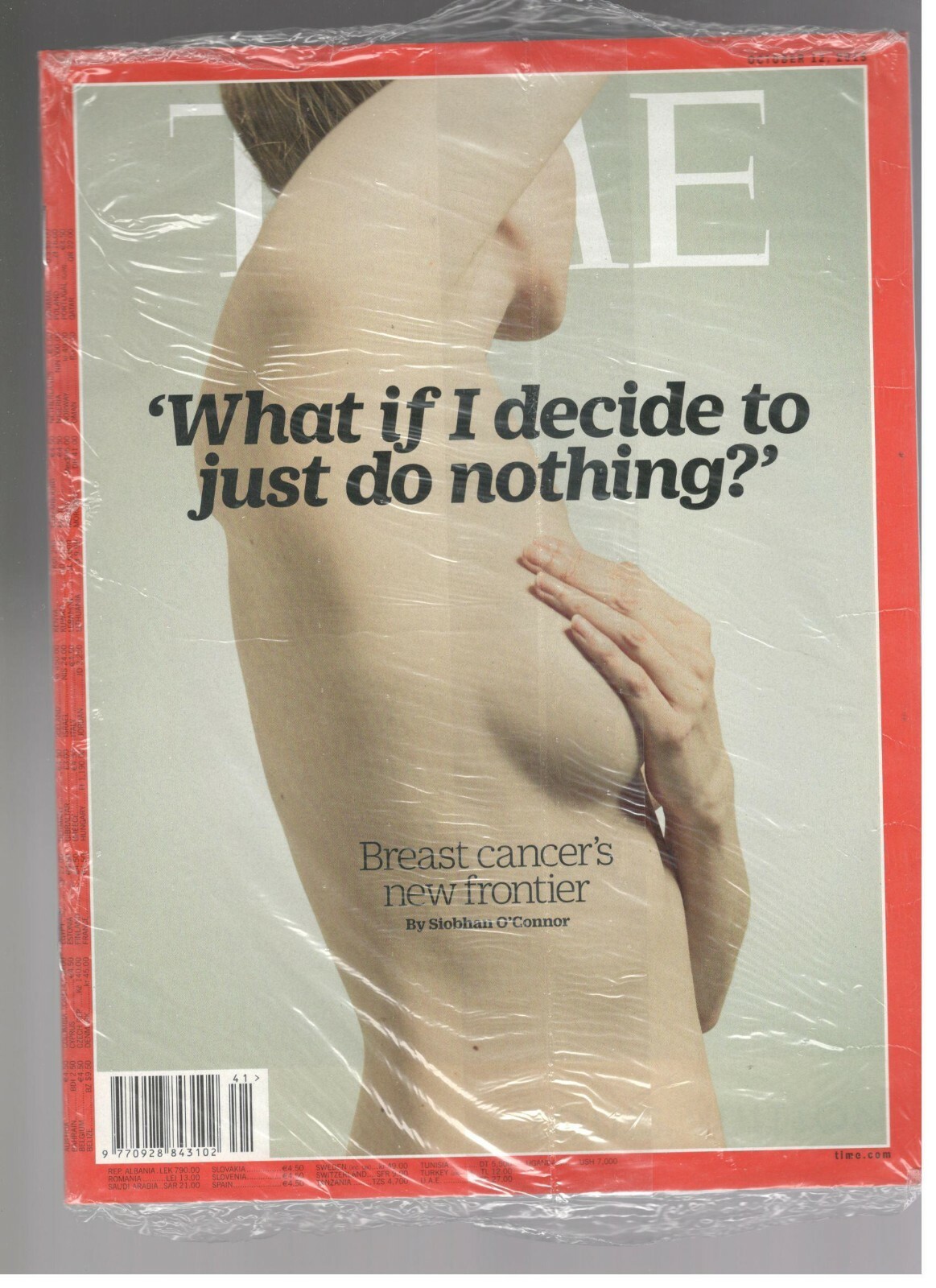 Time Magazine October 12, 2015 Breast Cancer's New Frontier New Sealed