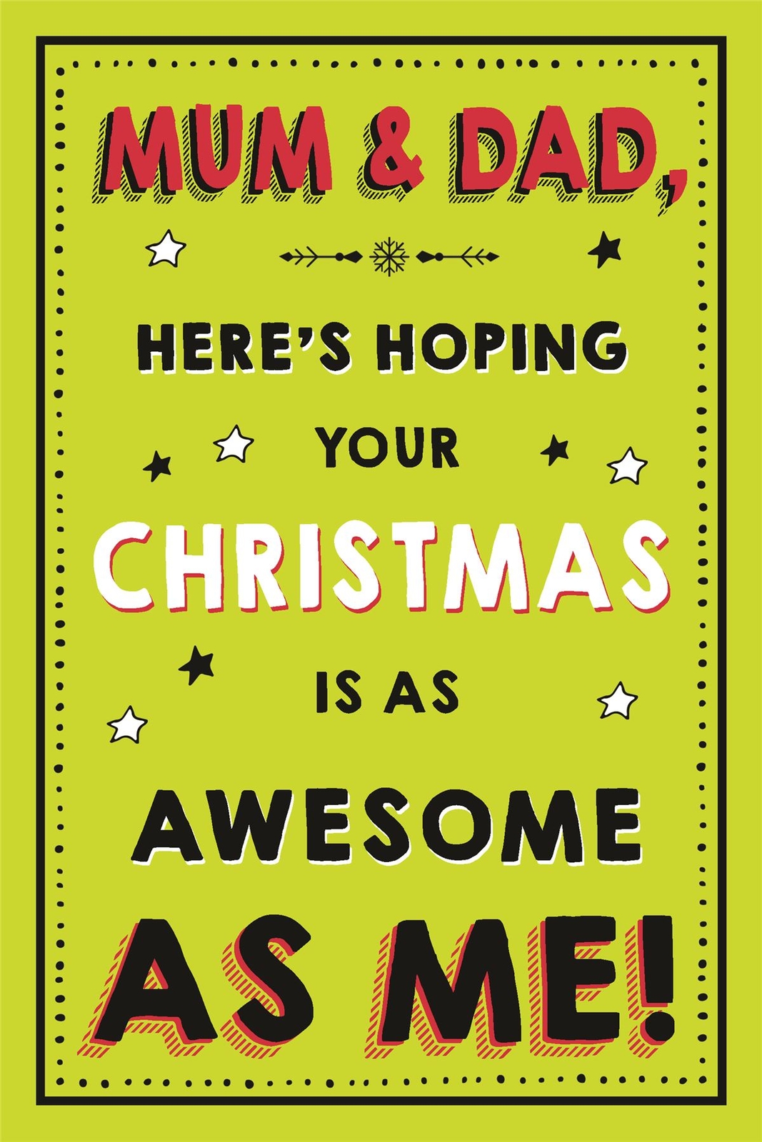 Jam And Toast, Awesome, Mum and Dad, Christmas Card, 159x235mm