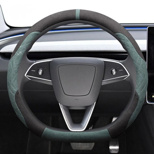 D Type Artificial Suede Car Steering Wheel Cover For Tesla Model 3 Model Y S X - Picture 5 of 11