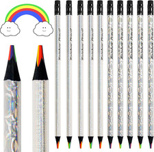 10 Rainbow Colored Pencils, 4 Colors in 1 Rainbow Pencil for Adults, Multicolor