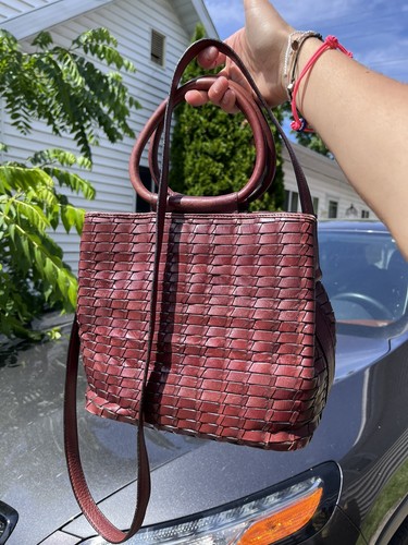 fossil basket weave bag