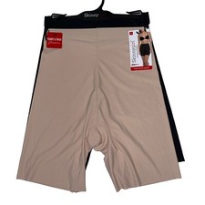 Skinnygirl Shaping Shorts Shaper Tummy Thigh Slimmer Black Beige 2 Pair 7131