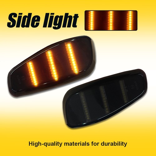 L + R Smoked Amber LED Side Marker Lights Fender Lamps For 15-24 Jeep Renegade - Picture 12 of 12