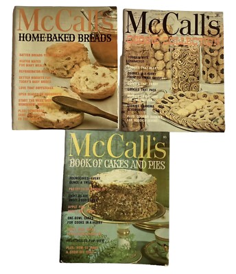 McCalls Recipe Booklets 1974 Set Of 3 Cakes & Pies - Home-baked Breads - Cookies