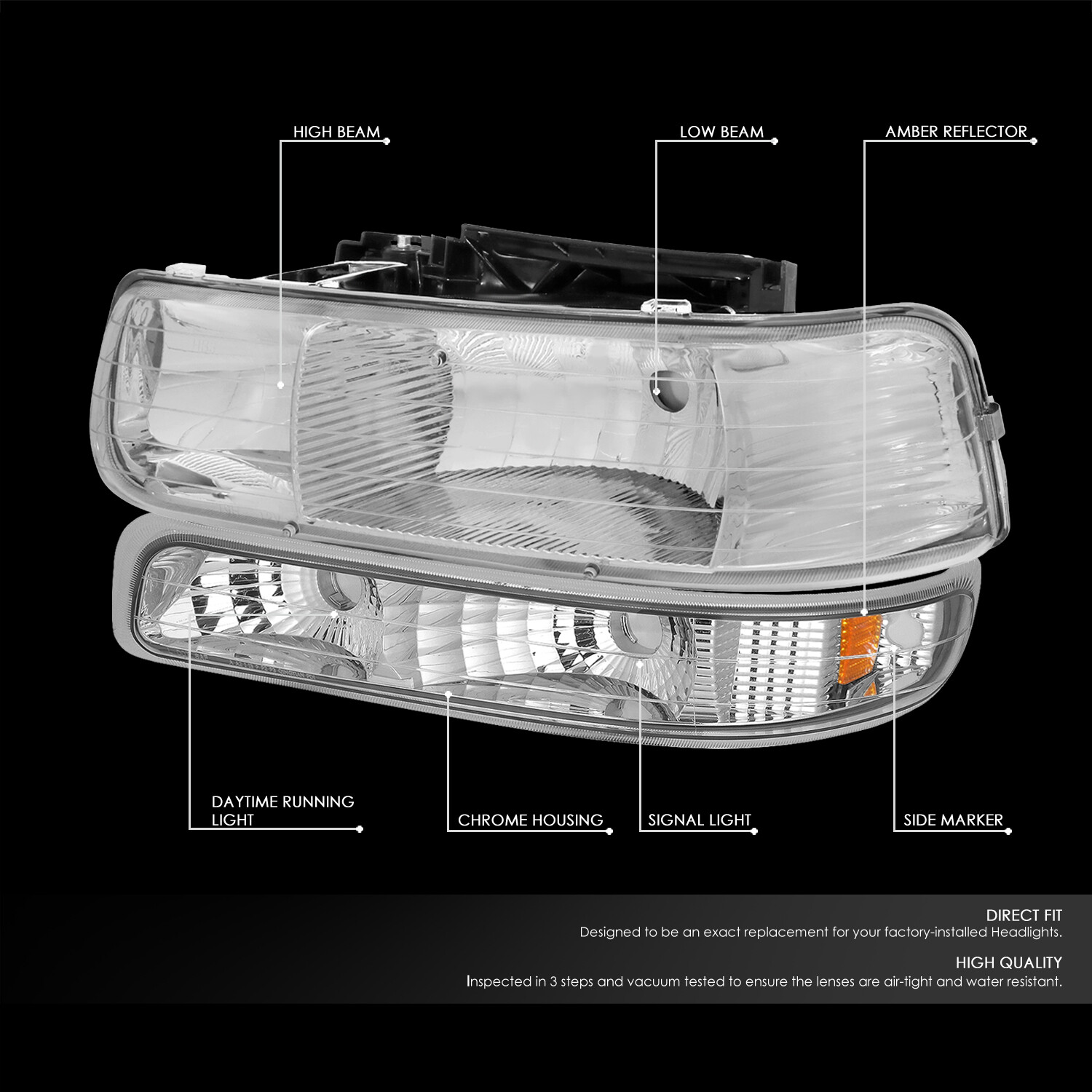 Tail Lights For Saab 99 Smoke Lens Headlights & Black LED Tail Lights ...