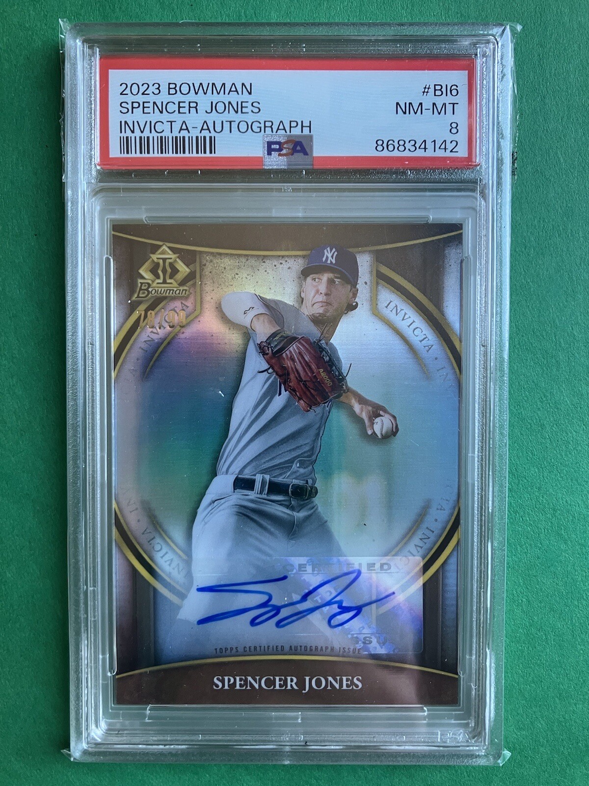 2023 Spencer Jones Bowman Invicta Autograph #76/99 🔥🔥🔥