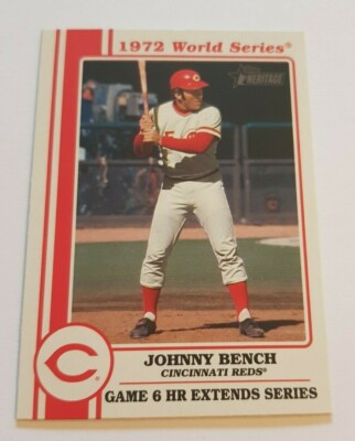 2021 Topps Heritage - Johnny Bench - Cincinnati Reds - 1972 World Series Insert