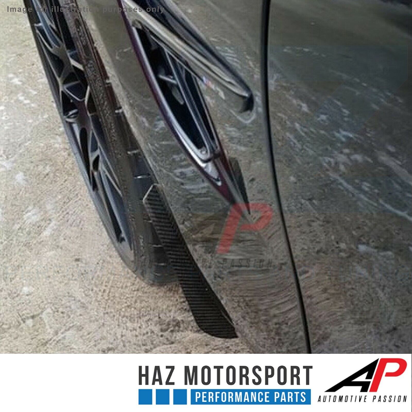 AP Design Gloss Carbon Fibre Front Mud Flaps/Arch Guards - BMW M3/M4 F80  F82 F83 | eBay
