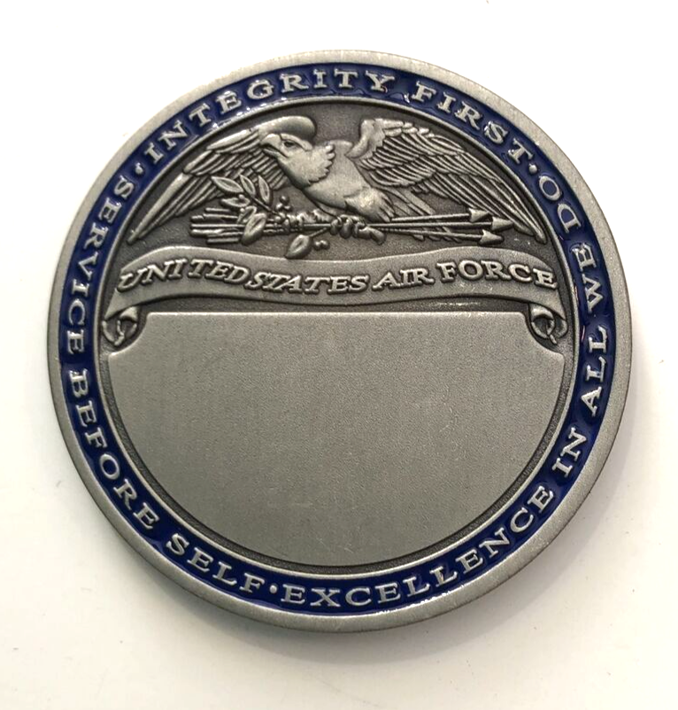 US Air Force Technical Sergeant Blank on Back Challenge Coin US Air Force Technical Sergeant Blank on Back Challenge Coin