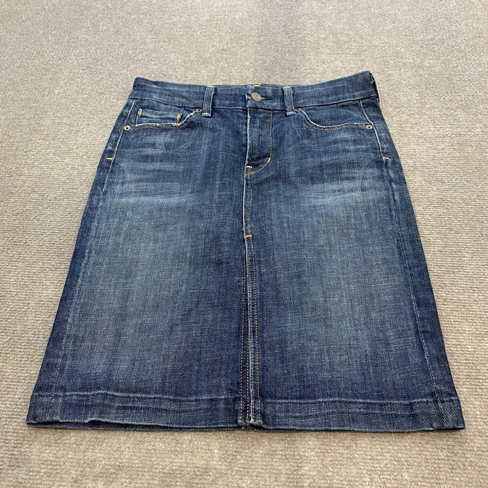 Citizens of Humanity Women's Size 25 Knee-Length Stretch Denim Skirt in Jean Style