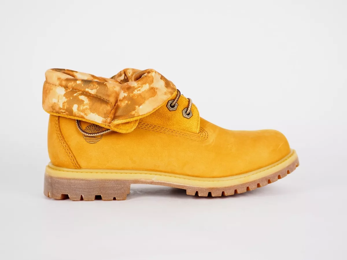 Womens Timberland Authentic Roll Top A13ZO Wheat Leather Lace Up