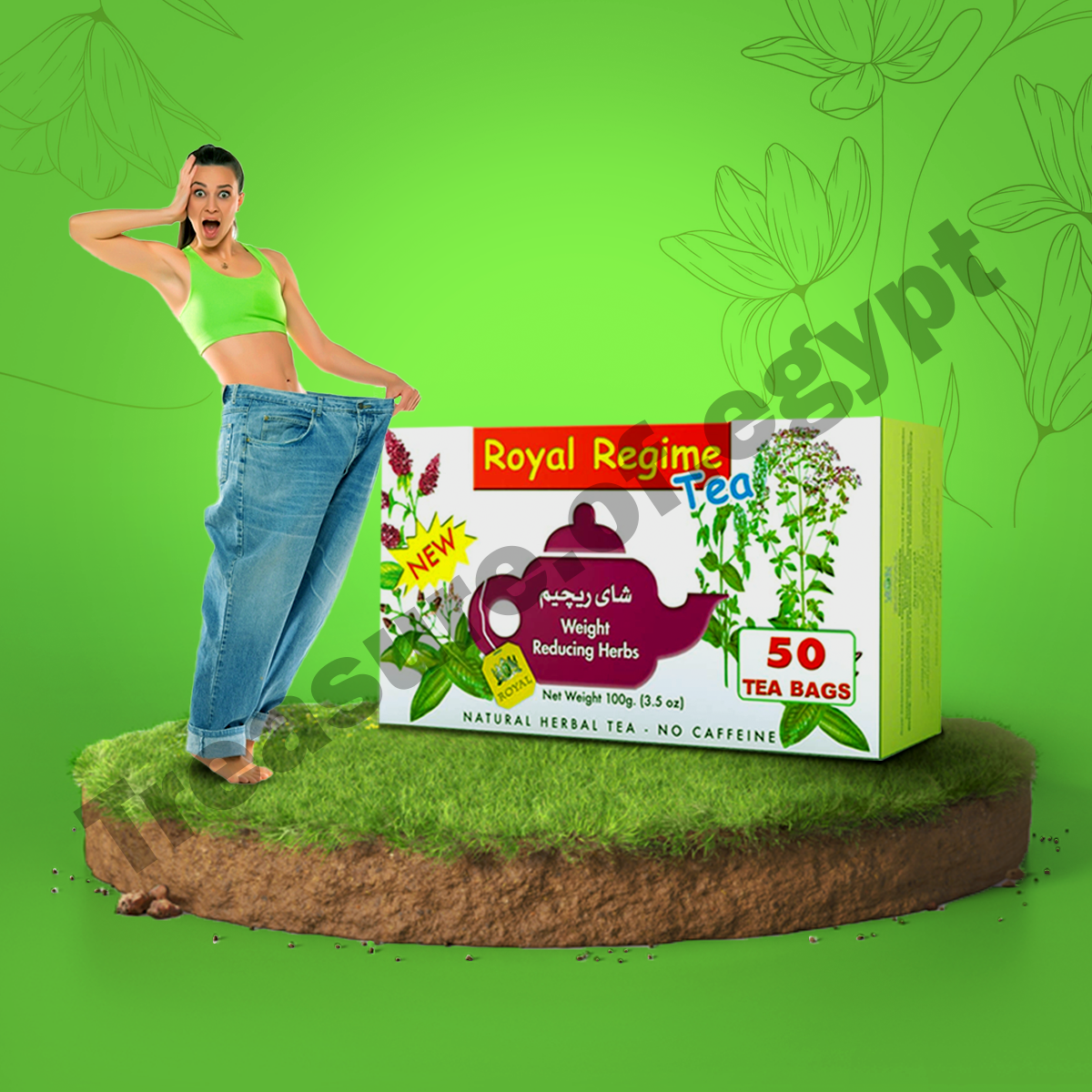 Royal Regime Tea Bags Weight Loss Reducing Herbal Slimming Diet made in