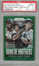 2013 Panini Prizm Beltre/ Kinsler/Darvis Band of Brothers Green Prizm PSA 10