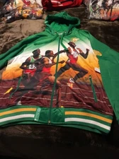 L-R-G 100 Meter Dash Track Racing Zipper Hoodie Jacket Mens XXXL New Catch Up 47