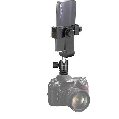 Camera Hot Shoe Phone Tripod Mount Adapter Phone Holder for Canon