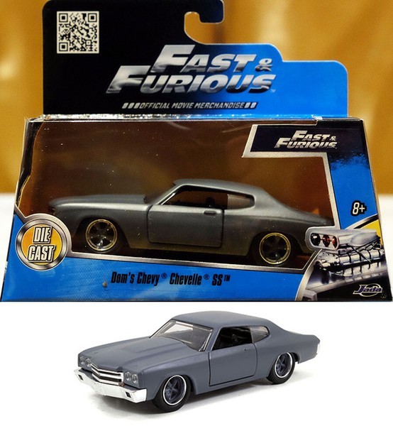 1970 Chevrolet Chevelle Ss Grau Fast & Furious Dom Chevy 1:32 Jada Toys 97379-image