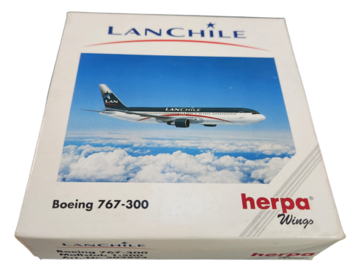 Herpa 502894 Lan Chile Airlines Boeing 767-300 scala 1:500 pressofuso RITIRATO - Foto 1 di 4