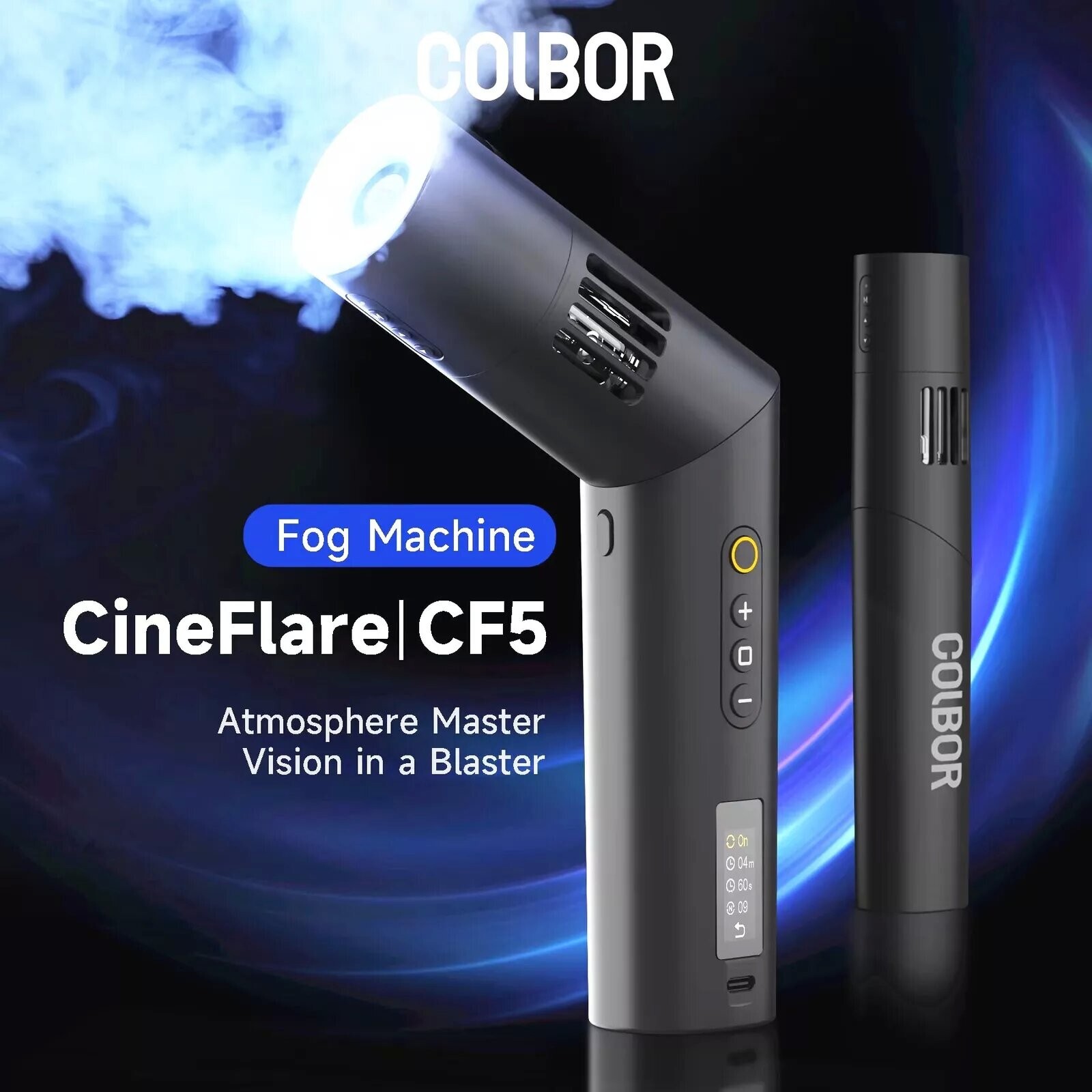 Machine à brouillard manuelle Colbor CineFlare CF5 fumée portable 40W avec lumière RGB