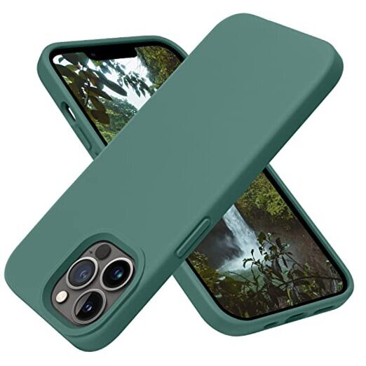 for iPhone 13 Pro Case [Compatible with MagSafe] [2 Screen Midnight Green