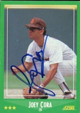 1988 Score JOEY CORA Signed Card autograph AUTO PADRES MARINERS