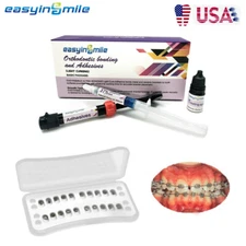 Dental Orthodontic Self-Ligating Brackets Roth /MBT 345 022 + Bonding Adhesive