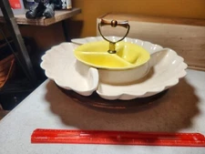 1960s LAZY SUSAN Lane & Co Van Nuys California CHIP & DIP Set Veggies Crudites