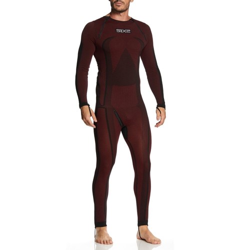 SOTTOTUTA INTERO MOTO TERMICO SIXS SIX2 STX RACING DARK RED CARBON TG 3XL/4XL - Foto 3 di 5