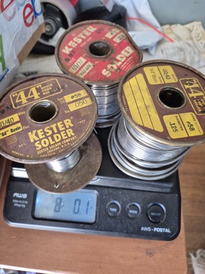 7 Pounds + KESTER 63/37 60/40 LEAD/TIN SOLDER ROLL .050 .125 Resin & Rosin