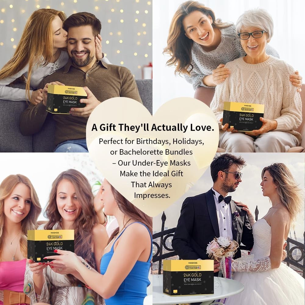 25 Pairs of Anti-Aging 24K Gold Eye Patches - Collagen & Hyaluronic Hydration