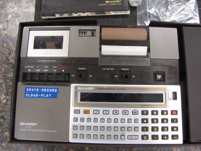 Vintage Sharp PC-1245 / CE-125 Pocket Computer Cassette Recorder