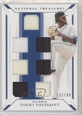 2019 National Treasures Game Gear Material Sevens 11/99 Touki Toussaint 6fs