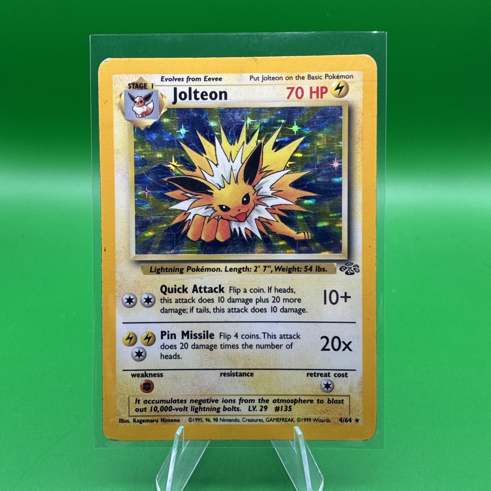 Jolteon Holo Jungle 4/64 Pokemon Card