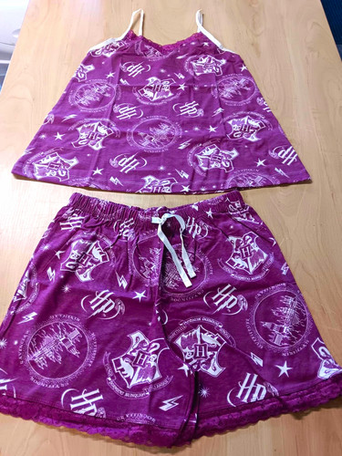 Harry Potter Purple 2pc Sleeveless Pyjama Set Drawstring Waist 13-14Y