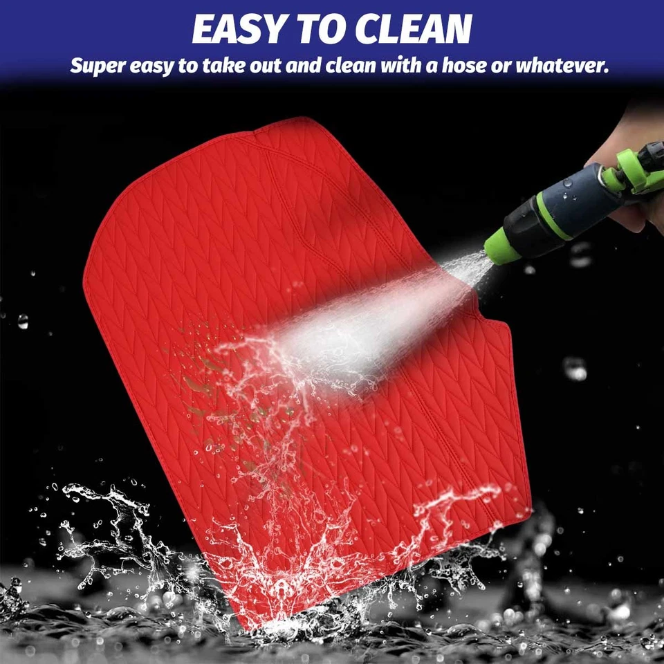 Red Tricolor Anti-Slip Binding Carpeted Floor Mats For Corvette C8 2020-2024 AI Foto 4 de 4