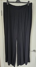 GEORGE at ASDA size 24 - Womens lightweight wide leg Black  Trousers - worn