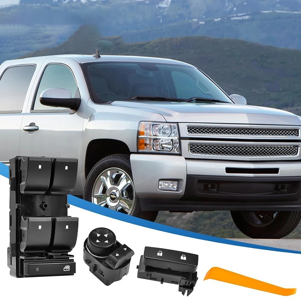 Interruptor de control de ventana para Chevy Silverado/GMC Sierra 1500 2500HD 3500HD 2007-13 Foto 3 de 4