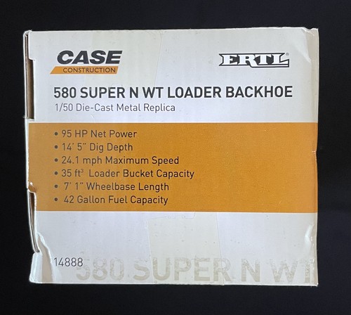 2015 1:50 ERTL *CASE CONSTRUCTION* 580 Super N WT Backhoe Loader *NIB* - Picture 5 of 6