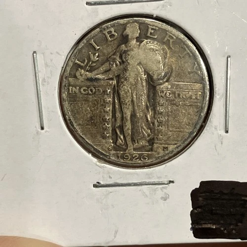 1926-S Standing Liberty Quarter, 90% Silver Very Good Details