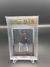 2017 Topps Clearly Authentic Reprints /135 Francisco Lindor 9.5 Auto 10