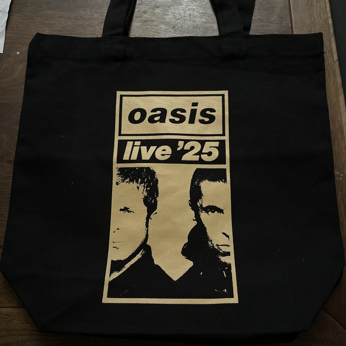Oasis Live 25 Black Tote Bag | eBay