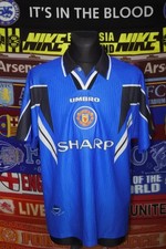 4.5/5 Manchester United adults XL 1996 third football shirt jersey trikot soccer